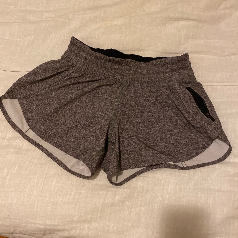 Lululemon Heather Grey Running Shorts